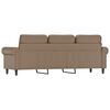 vidaXL Trivietė sofa, kapučino spalvos, 180cm, dirbtinė oda