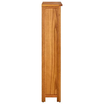 vidaXL Knygų spinta, 4 aukštų, 70x22x110cm, ąžuolo medienos masyvas