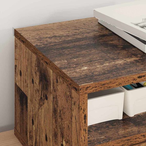 vidaXL Spausdintuvo laikiklis Senovinis medis 40 x 32 x 24 cm