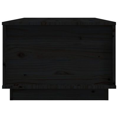 vidaXL Kavos staliukas, juodas, 100x50x35cm, pušies medienos masyvas