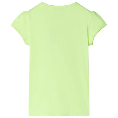 Vaikiški marškinėliai, neoninės geltonos spalvos, 92 dydžio
