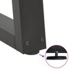 vidaXL Valgomojo stalo kojos, V formos, 2 vnt., antracito spalvos, 80x(72-73,3) cm, plienas