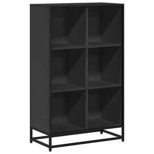 vidaXL knygų spintelė juoda 65,5x33x107,5 cm inžinierinė mediena
