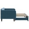 vidaXL Lova su i&scaron;traukiama dalimi, mėlynos spalvos, 90x200cm, aksomas