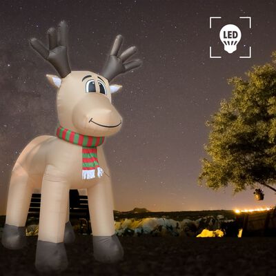 vidaXL Pripučiamas Kalėdinis šiaurės elnias, LED, IP44, 500 cm, XXL
