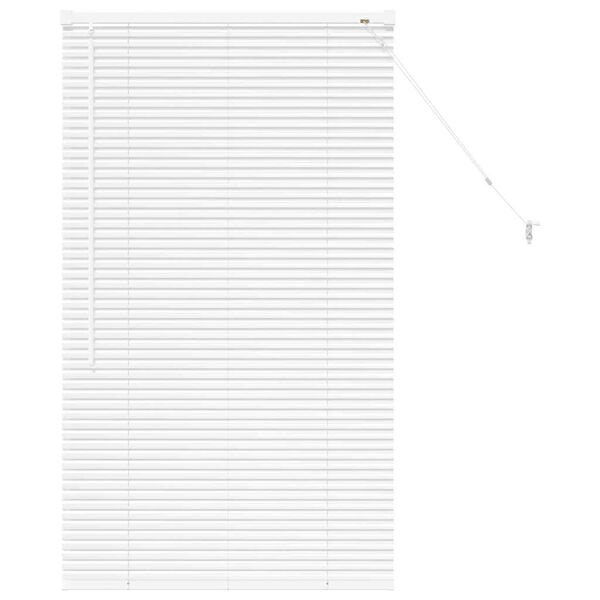 vidaXL Venecijieti&scaron;kos žaliuzės Balta 130 x 80 cm Aliuminis