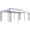 vidaXL Pavėsinės audinys Balta 300 x 600 cm Poliesteris