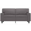vidaXL Dvivietė sofa, pilkos spalvos, 120cm, dirbtinė oda