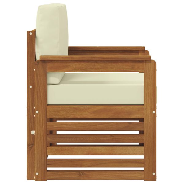 vidaXL Lauko sofos komplektas Tvirta akacijos mediena ir poliesteris