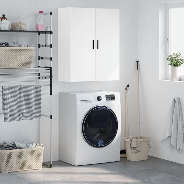 vidaXL Prie sienos montuojama spintelė, baltos spalvos, 69,5x34x90cm