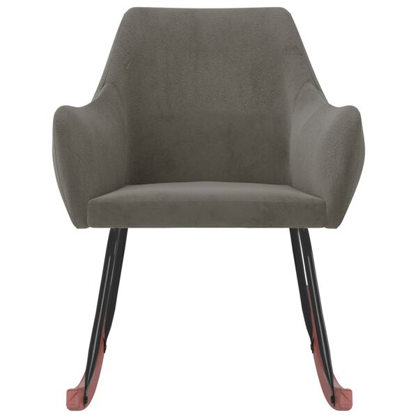 vidaXL Supama kėdė, tamsiai pilkos spalvos, aksomas