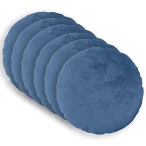 vidaXL Pagalvėlės užvalkalas 6 pcs HEERLEN &Scaron;viesiai mėlyna &Oslash; 30 cm