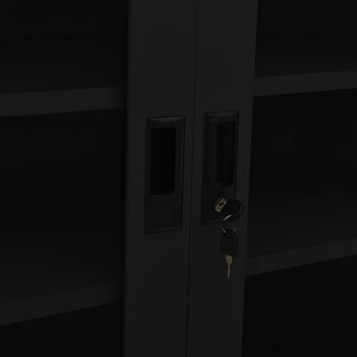 vidaXL Biuro spintelė, juodos spalvos, 90x40x105cm, plienas