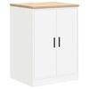 vidaXL Garažo spinta, balta, 60x51x85 cm, pu&scaron;ies medienos masyvas