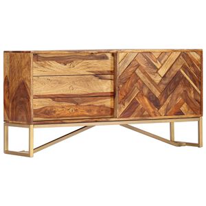 vidaXL &Scaron;oninė spintelė, 118x30x60cm, rausvosios dalbergijos med. mas.