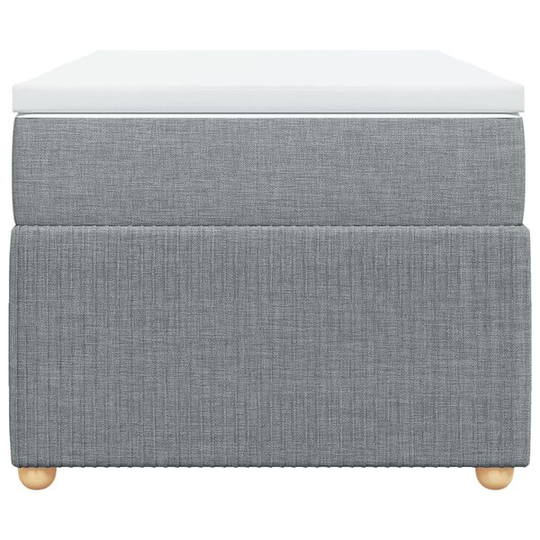 vidaXL Lova su spyruoklėmis ir čiužiniu, pilka, 100x200cm, audinys