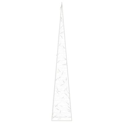 vidaXL Akrilinė LED dekoracija kūgis, šaltos baltos spalvos, 90cm