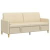 vidaXL Sofa su saugojimo vieta Kreminė 192 x 78 x 87 cm Poliesteris