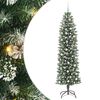 vidaXL Dirbtinis lieknas Kalėdų medis Žalia ir balta 240 cm