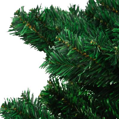 vidaXL Kalėdų eglutė su vazonu, žalia, 120cm, PVC, spiralės formos