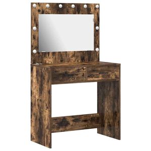 vidaXL Makiažo stalas su stalčių Rūkyta ąžuolas 78,5 x 41 x 135 cm