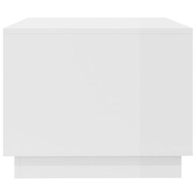 vidaXL Kavos staliukas, baltos spalvos, 102,5x55x44cm, MDP, blizgus