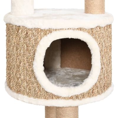 vidaXL Draskyklė katėms su pagalvėle ir stovu, 148cm, jūros žolė