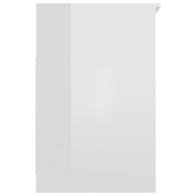 vidaXL Spintelė su stalčiais, balta, 40x50x76cm, mediena, blizgi