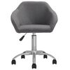 vidaXL Pasukamos valgomojo kėdės, 4vnt., &scaron;viesiai pilkos, audinys