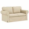 vidaXL Sofa 2 pcs Kreminė 155 x 82 x 80 cm audinys