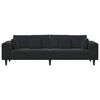 vidaXL Aksominė sofa su pagalve Juoda 208 cm Aksomas