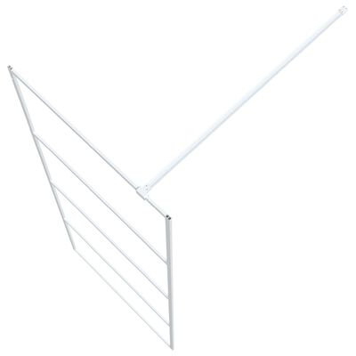 vidaXL Dušo sienelė, baltos spalvos, 80x195cm, skaidrus ESG stiklas
