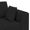 vidaXL Sofa su pagalve 3 pcs Juoda audinys