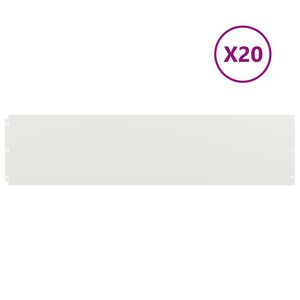 vidaXL Vejo kra&scaron;tas 20 vnt. 25 x 103 cm &Scaron;altai valcuotas plienas Balta