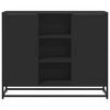 vidaXL Šoninė spintelė, juodos spalvos, 92x35x76cm, apdirbta mediena