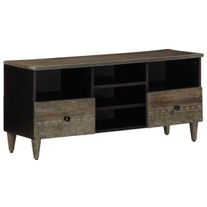 vidaXL Televizoriaus spintelė, juoda, 100x33x46cm, mango masyvas