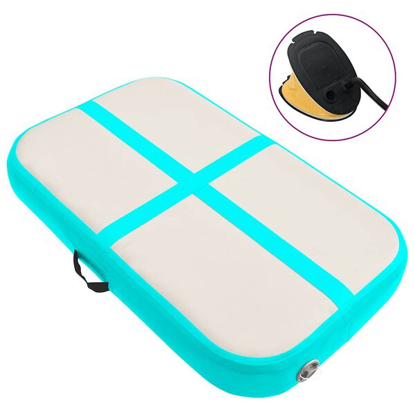 vidaXL Pripučiamas gimnastikos kilimėlis, žalias, 60x100x15cm, PVC