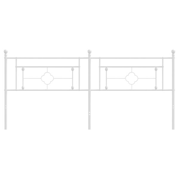 vidaXL Metalinis pakaitinis galvūgalis, baltos spalvos, 200cm