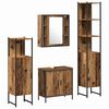 vidaXL Vonios baldų rinkinys su lentyna 4 pcs Ruda 33 x 33 x 185.5 cm