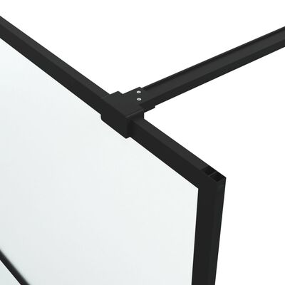 vidaXL Dušo sienelė, juodos spalvos, 100x195cm, ESG stiklas, matinė