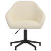 vidaXL Pasukamos valgomojo kėdės, 2vnt., kreminės spalvos, aksomas