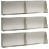 vidaXL Sienelė 6 vnt. 80 x 12 x 30 cm Nerūdijantis plienas Sidabrinė