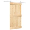vidaXL Slankios durys Natūrali ir Balta 100 x 210 cm