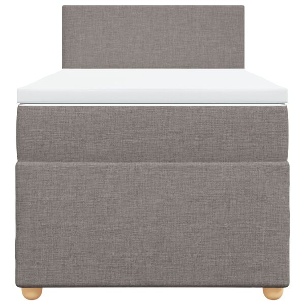 vidaXL Lova su spyruoklėmis ir čiužiniu, taupe, 80x200 cm, audinys