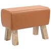 vidaXL suoliukas 60 x 30 x 45 cm Tikra oda Ruda