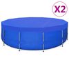 vidaXL Baseino uždangalai, 2vnt., 540cm, PE, 90g/m&sup2;, apskriti