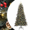 vidaXL Dirbtinė Kalėdų eglutė Žalia 240 cm PVC, plastikas ir plienas