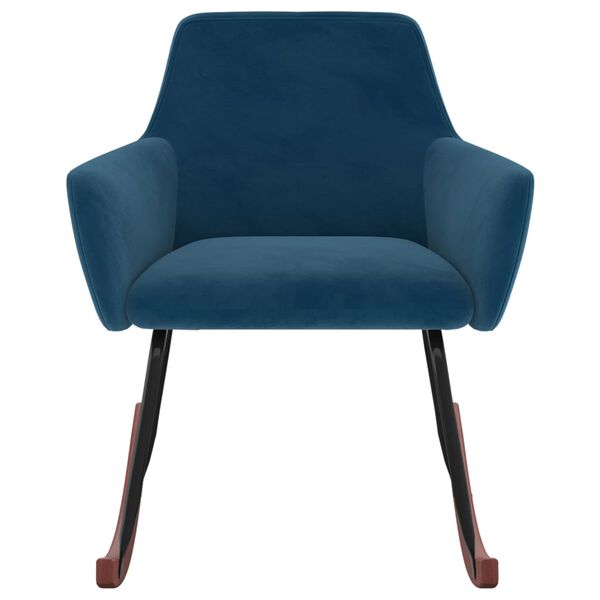 vidaXL Supama kėdė, mėlynos spalvos, aksomas