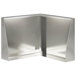 vidaXL Sienelė 50 x 50 x 30 cm Nerūdijantis plienas Sidabrinė