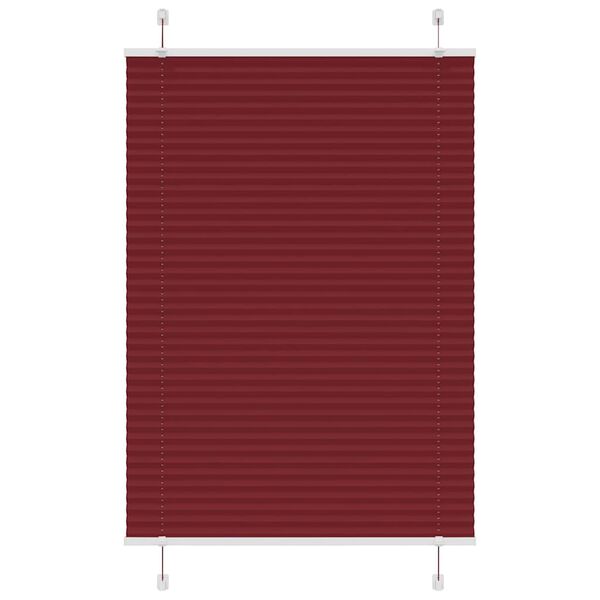 vidaXL Plisuota žaliuze Bordo raudona 90x150 cm Audinio plotis 89,4 cm